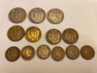香港舊硬幣 英皇佐治六世 五毫 一毫 五仙 （另有英女皇1950s-1992）
