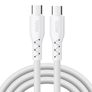 100W 2-Head Type C To Type C Fast Charging Cable 1 Meter Long