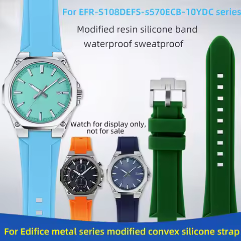 EFS-S570 watch bands EFR-S108D EFS-S570 ECB-10YDC modified concave silicone watch strap bracelet wit