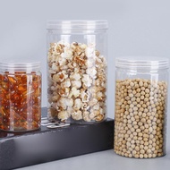 Plastic Jar Container Portable Transparent Food Jar Jar Sealing Packing Jar Tea Biscuit Pot E2g8