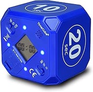 TimeCube -Plus Preset Seconds Timer with Silent LED Alarm for Kids and Adults (Blue - 10,20,30,60 Se