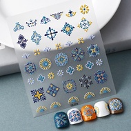 bohemian Style 3D Nail Stickers Relief Adhesive Nail Stickers 5D Nail Decoration