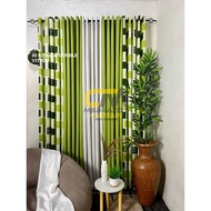 MADRAZO Elegant Garnet Green Curtain - 3IN1 and 5IN1 - 10RINGS 5FT up to 9FT - PREMIUM CURTAIN