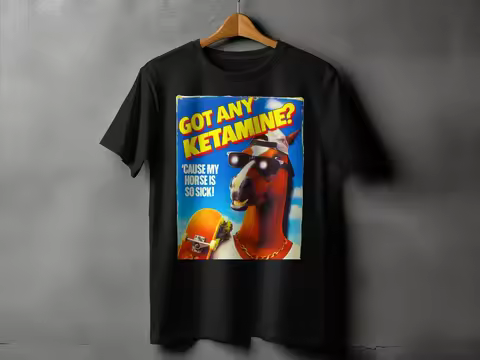 Got Any Ketamine Hilarious Horse Skater T-Shirt Funny Punk Shirt Great Gift for Horse Lovers