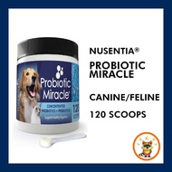 Nusentia Probiotic Miracle Canine Dog & Feline Cat 1 Jar 120 Scoops