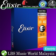 Elixir 12052 Nanoweb Electric Guitar String Nickel Plated Steel Light Bright Smooth (10-46)