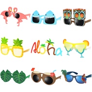 Luau Party Sunglasses - 9 Pairs Funny Hawaiian Glasses, Tropical Fancy Dress Props, Fun Summer Kids