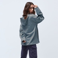 不可退換 /防水透濕刷毛拉鍊衝鋒衣-條紋