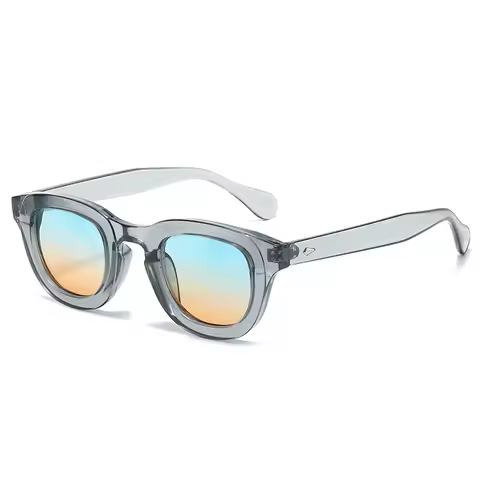 New Oval Sunglasses Women Rivets Brand Shades UV400 Vintage Round Men Fashion Luxury Gray Sun Glasse