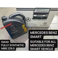 ( 100% ORIGINAL ) MERCEDES BENZ ORIGINAL EUROPE ENGINE OIL 5 LITRE SAE 5W40 5W-40 FULLY SYNTHETICMB 