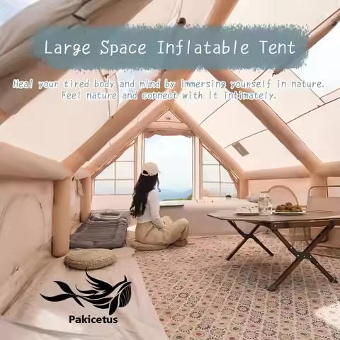 PAKICETUS Inflatable Tents For Camping, Easy Setup Family Tent, Glamping Tents, Haven Tent, With Sto