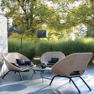 Sofa Hotel Rattan Bamboo Garden Other Bed Sunscreen Waterproof Outdoor Rattan Folk Courtyard Sofa Si