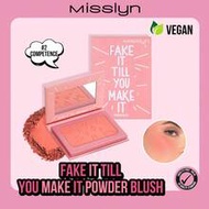 MISSLYN-FAKE IT TILL YOU MAKE IT Powder Blush, Matte Powder Blush With Mirror, High Color Payoff, Cr