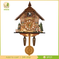 [Ihoce] Cuckoo Retro Pendulum Clock Wall Art for Home Living Room Kitchen Hotel