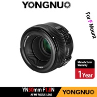 YONGNUO YN50mm ออโต้โฟกัสไพรม์เลนส์มาตรฐาน F1.8N สำหรับ Nikon กล้อง DSLR