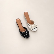 [WALKWITTHSOL] 2CM POLKADOT TEETH Wedges Heels | Wedges Wanita | Casual Wedges Heels