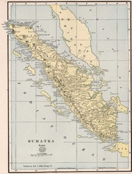 Peta Kuno Indonesia Nusantara Sumatera 1901