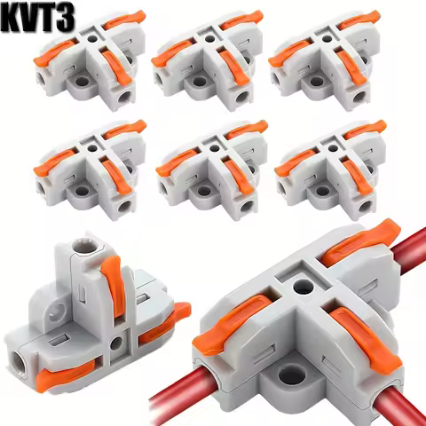 5PCS T3 T4 Quick Connector T-Clip Three-Way And Four-Way Splitter T-Clip Cable Branch Quick Connecto