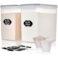 Vtopmart 4 Pieces Pack Large Food Storage Container 5.2L/175oz, 4 No BPA Plastic Sealed Cans, Used t