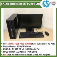 [USED, FULL SET] HP Z240 SFF PC Intel Xeon E3-1225 V5 @ 3.3GHz W10P + HP 22' FHD Monitor