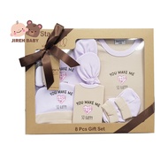 Wonderchild Signature 0-6 months Baby Girl clothes Newborn Gift Set 8 pcs Floral Baby Girl Premium G