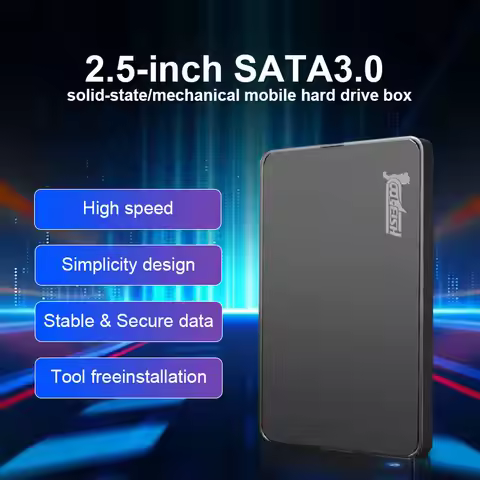 CoolFish Hard Drive Case USB 3.0/2.0 for SSD External Hard Drive Hard Drive Case/Case Pocket 2.5 Inc