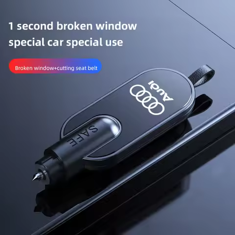 Mini Portable Safety Hammer Car Window Breaker Accessories For Audi Sline A3 A4 A6 A5 Q5 A1 Q7 Q3 Q2