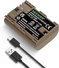 NEEWER Rechargeable Camera Battery with USB Type C Charging Cable, LP-E6NH LP-E6N LP-E6 Replacement 