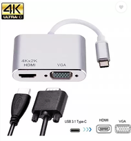 USB C To HDMI 4K 2K VGA Adapter USB 3.1 Type C to VGA HDMI Video Converters