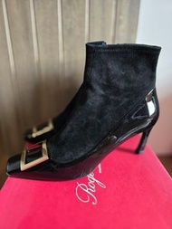 Roger Vivier Trompette 70 黑色短靴