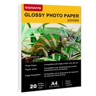 20/100 sheets 3R/4R/5R/A4 Glossy Photo Paper for Inkjet Printer Bright Color Suitable for Photograph