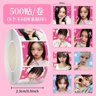 [500 Pcs] Sticker Roll Kpop Seal Ive Jang Wonyoung Wony Ahn Yujin Gaeul Leeseo Rei Liz Sticker Tempe