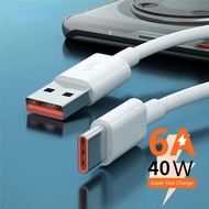 Fast Charging USB C Charger Cable Data Cord 6A 40W USB Type C Super Fast Cable Turbo Charge USB C Charger Cord