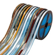 1 Roll 6m/236.2in 3D Waterproof Oil Proof Anti-Mildew Crystal Glitter Gold & Silver Colored High-Qua