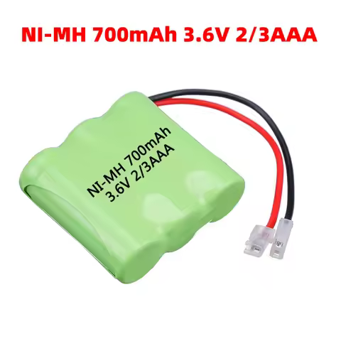 3.6V 700mAh 2/3AAA Rechargeable Ni-MH Battery Pack Group Universal Connectors 700mAh 3*2/3AAA Cells 