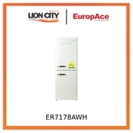 Europace ER 7178A ER7178AWH 170L Retro 2 Door Bottom Mount Fridge White