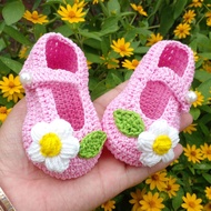 sepatu bayi perempuan rajut heandmade cantik bisa custom