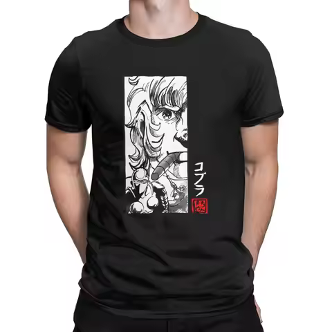 Kumitate Cobra Space Adventure manga T Shirts 100% Cotton Clothing Novelty Short Sleeve Round Collar