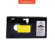 [Amleso1] VHS to 12mm Cassette Adapter, Tape Adapter, Heavy Duty Black Professional 12mm Tape Conver