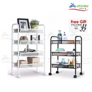 OTOMO Kitchen Trolley Rack Metal Steel Trolley Storage Rack Rak Troli Beroda Rak Ikea Rak Serbaguna