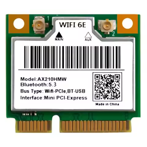 A23F-Wifi 6E Mini PCI-E AX210HMW Wireless Network Card Bluetooth 5.3 Adapter For Desktop Laptop, Tri