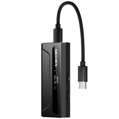 MECHEN AP10 USB-C to AUX DAC Amp 3.5mm+4.4mm Hi-Res ES9028Q2M DSD256，For iPhone 15/16/17 Pro & Andro