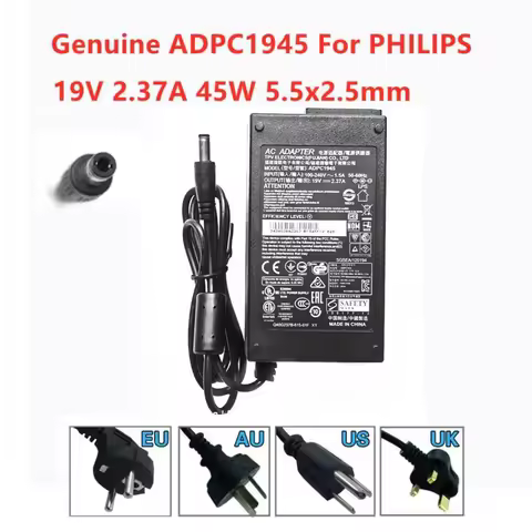 Genuine 19V 2.37A AC DC Adapter for Philips AOC 234E5Q 237E4Q 247E4LSB 247E4LHSB ADPC1945 ADPC1945EX