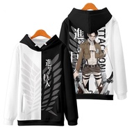 New Anime Attack On Titan Final Season Levi·Ackerman Hoodie Japanese Men's Fashion Women's Loose 3D Printing Sweater Unisex Casual Long Sleeve Hooded Jacket Top Cosplay