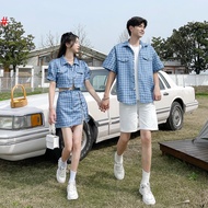 ® Same Color Couples Clothing Preppy Style Summer Clothing Special-Interest Design One-Piece Dress 2