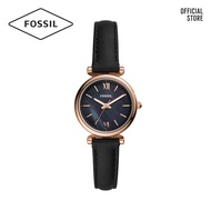 Fossil Carlie Mini Black Leather Watch ES4700