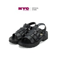 NYC Kasut Perempuan Ainhoa Sandal Gladiator Chunky -N82409-RI02SV-1-BLACK