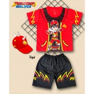 Boboiboy Fire Character Children's T-Shirt Suit