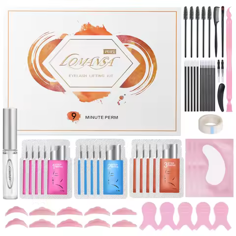 Lomansa 15 Pieces/Lot 8-12 Minutes Brow Lamination Kit 2 In 1 Sachet Perm Fixation Lotion Lash Lifti
