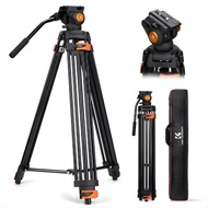 K&F Concept 360 Fluid Head 3-Section Video Tripod 8kg Max Load, 2.02m Max Height | VA3+BV70